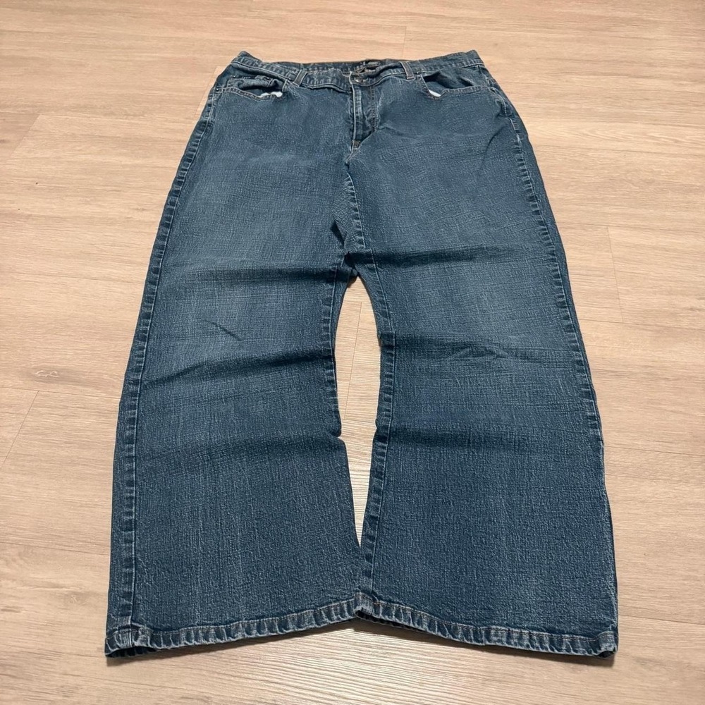 34x30 Blue Baggy Straight Wide Leg Jeans Y2K Vintage